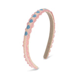 Konges Slojd - Opaska do włosów z haftowanym serduszkiem