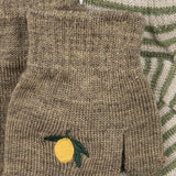 Konges Slojd – Ciepłe rękawiczki Filla, Lemon/stripe