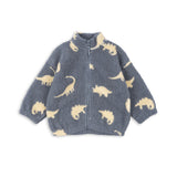 Konges Slojd - Ciepła kurtka teddy z kapturem i miękką podszewką Jody, Dino Mist