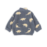 Konges Slojd - Ciepła kurtka teddy z kapturem i miękką podszewką Jody, Dino Mist