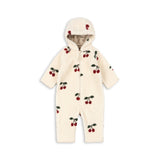 Konges Slojd - Polarowy kombinezon niemowlęcy z kapturem Jody Teddy, Ma Grande Cerise