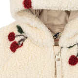 Konges Slojd - Polarowy kombinezon niemowlęcy z kapturem Jody Teddy, Ma Grande Cerise