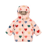 Konges Slojd - Zimowa kurtka z ociepleniem Nuka, coeur rose coloré