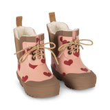 Konges Slojd - Kalosze dziecięce z wełnianym ociepleniem, amour pink