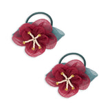 Konges Slojd - Gumki do włosów z kwiatkami, zestaw 2 szt.