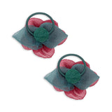 Konges Slojd - Gumki do włosów z kwiatkami, zestaw 2 szt.