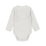 Konges Slojd - Body niemowlęce z długim rękawem z bawełny organicznej, stripe bluie