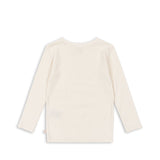 Konges Slojd – Bawełniana bluzka z ażurowym wzorem Minnie, antique white