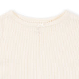 Konges Slojd – Bawełniana bluzka z ażurowym wzorem Minnie, antique white