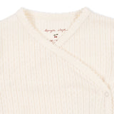 Konges Slojd - Body noworodkowe z ażurowym wzorem Minnie, antique white