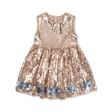 Konges Slojd - Sukienka cekinowa z bawełnianą podszewką Starla, brazillian sand