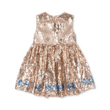 Konges Slojd - Sukienka cekinowa z bawełnianą podszewką Starla, brazillian sand