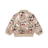 Konges Slojd - Błyszcząca kurtka z bawełnianą podszewką Starla, ma grande cerise