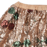 Konges Slojd - Cekinowa spódnica z bawełnianą podszewką Starla, ma grande cerise