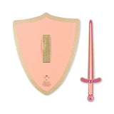 Konges Slojd - Zestaw różowej tarczy i miecza z pianki EVA