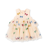 Konges Slojd - Tiulowa sukienka Yvonne, bow coloré