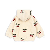 Konges Slojd - Ciepła kurtka teddy z kapturem i miękką podszewką Jody, ma grande cerise