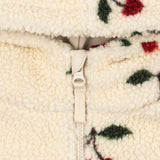 Konges Slojd - Ciepła kurtka teddy z kapturem i miękką podszewką Jody, ma grande cerise