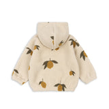 Konges Slojd - Ciepła kurtka teddy z kapturem i miękką podszewką Jody, mon grand citron