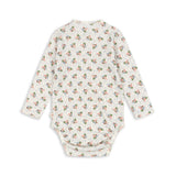 Konges Slojd - Body niemowlęce z ażurowym wzorem Minnie, verona blues