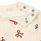 Konges Slojd - Body niemowlęce z ażurowym wzorem Minnie, bow rogue