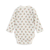 Konges Slojd - Body noworodkowe z ażurowym wzorem Minnie, verona blues