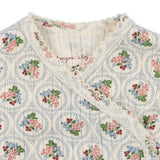 Konges Slojd - Body noworodkowe z ażurowym wzorem Minnie, verona blues