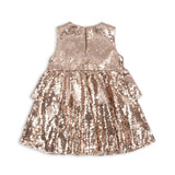 Konges Slojd - Sukienka cekinowa z bawełnianą podszewką Rosie, smoke gray