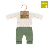 Miniland - Dzianinowy zestaw dla lalki 32 cm - Sweterek ze spodniami