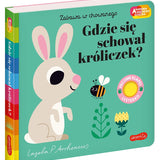 Gdzie się schował króliczek? Akademia Mądrego Dziecka. Zabawa w chowanego
