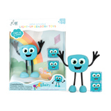 Glo Pals - Postać do kąpieli Blair - zestaw z dwiema kostkami sensorycznymi świecącymi w wodzie