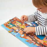 Janod - Magnetyczna układanka Plac budowy Magneti'stories 3+