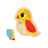 Janod - Puzzle progresywne drewniane Zwierzęta domowe 4 układanki – 2, 3, 4 i 5 elementów 18 m+