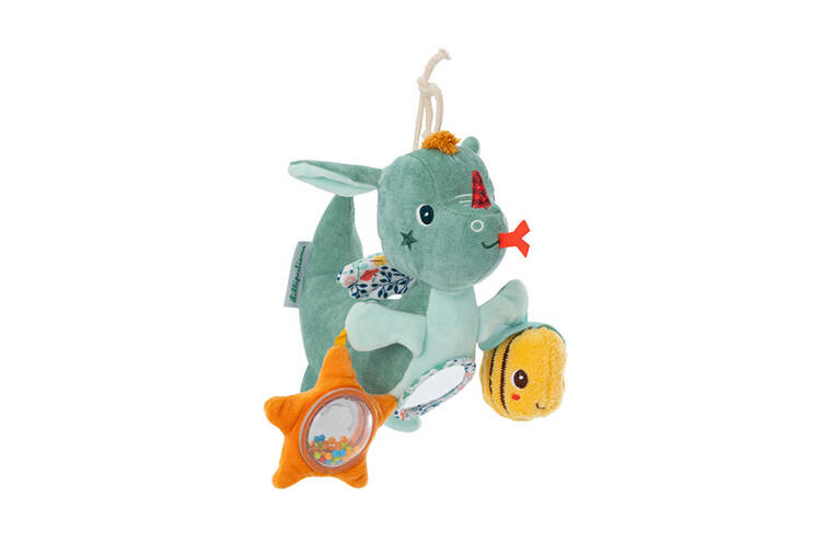 Lilliputiens - Wielofunkcyjna przytulanka do powieszenia Smok Joe 3 m+