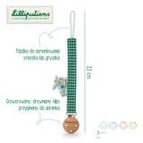 Lilliputiens - Zawieszka do smoczka ECO z drewnianym klipsem Smok Joe