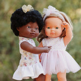 Miniland - Lalka dziewczynka Europejka, ciemny blond, My Friends & Me 38cm