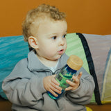 Petit Boum - Butelka sensoryczna dwufazowa Spirala niebieska