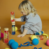 Petit Boum - Butelka sensoryczna dwufazowa Spirala różowa