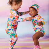 Halcyon Nights - Kolorowe i elastyczne legginsy dla dzieci Rainbow Valley