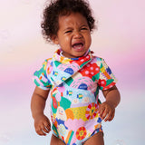 Halcyon Nights - Miękkie body krótkim rękawem Rainbow Valley