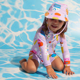 Halcyon Nights - Niemowlęcy kostium kąpielowy z długim rękawem Sundae Fun Day