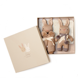 ThreadBear - Zestaw z bawełny organicznej - grzechotka i kocyk przytulanka w ozdobnym pudełku