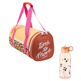 Zestaw Hello Hossy Torba Weekendowa Leopard + Liewood Butelka tritanowa/bidon Yang 500ml, Berry / Pale Tuscany