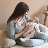 Beaba - Ergonomiczna poduszka dla kobiet w ciąży iBig Flopsy, Fleur de coton Linen