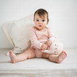 Minimalisma - Bezszwowe body niemowlęce z jedwabiu i bawełny, Sweet Rose