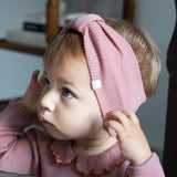 Minimalisma - Elastyczna opaska z delikatnej wełny merino Alba, Rose