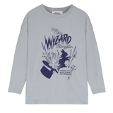 Maison Mangostan – T-shirt Wizard Long Szary z bawełny organicznej