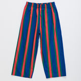 Maison Mangostan - Dziecięce spodnie w paski Tropic, navy/red