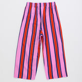 Maison Mangostan - Dziecięce spodnie w paski Tropic, pink