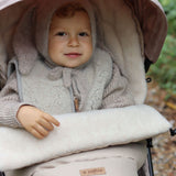 Zaffiro - Regulowany śpiworek zimowy iGrow Scandi z wełną 0-36M, beige